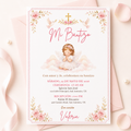 Mi Bautizo Girl Baptism Invitation | Editable Canva Template