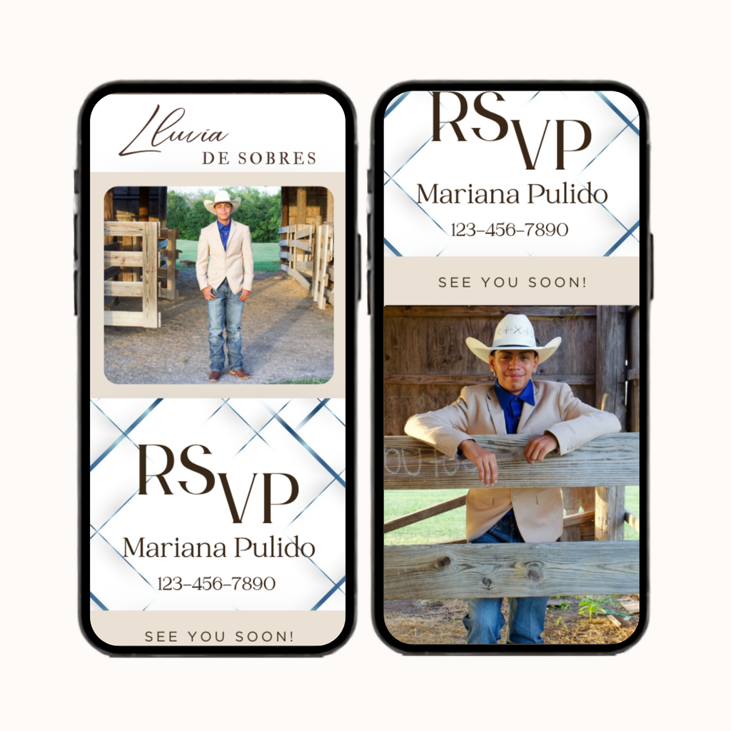 Vaquero Quinceañero Website Invitation