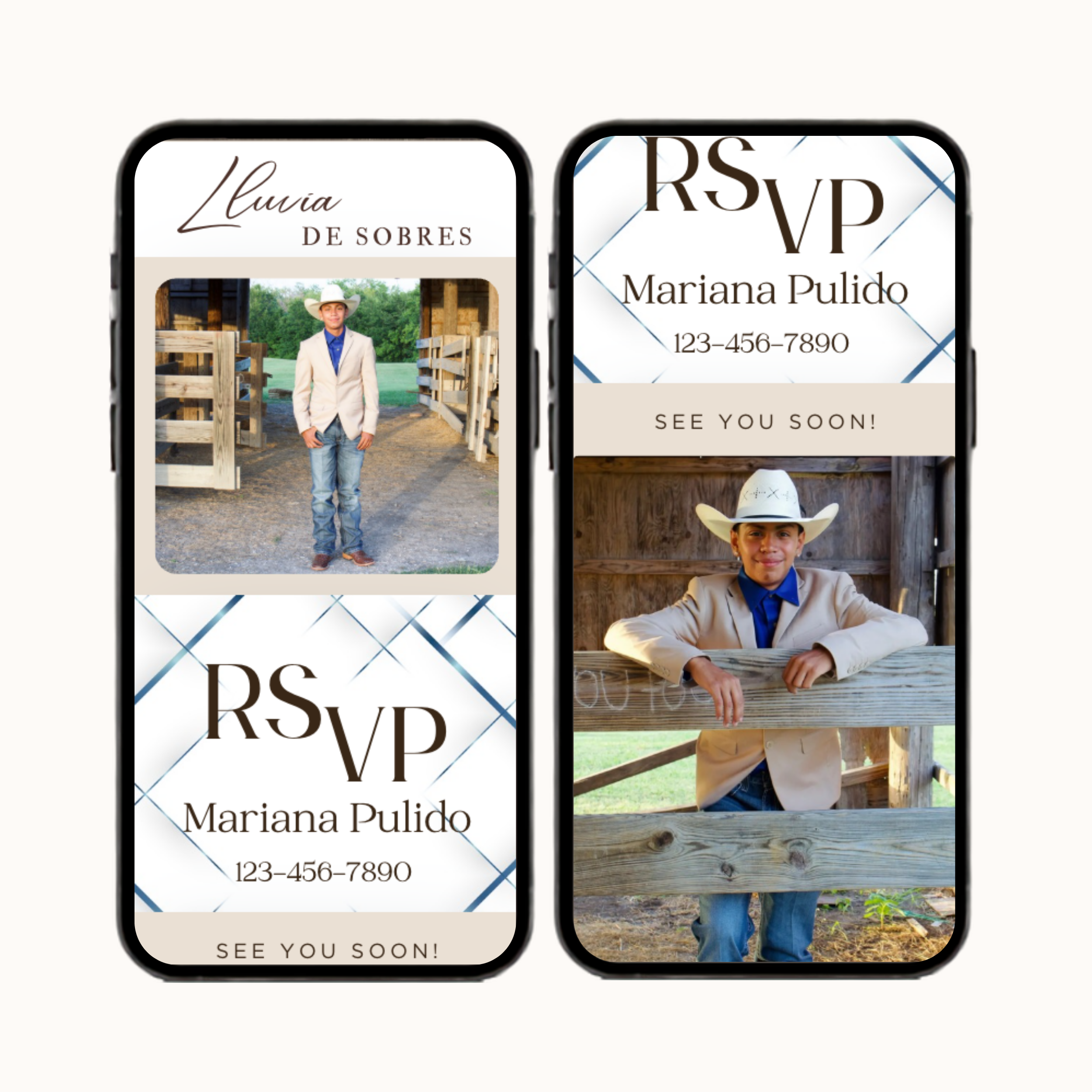 Vaquero Quinceañero Website Invitation