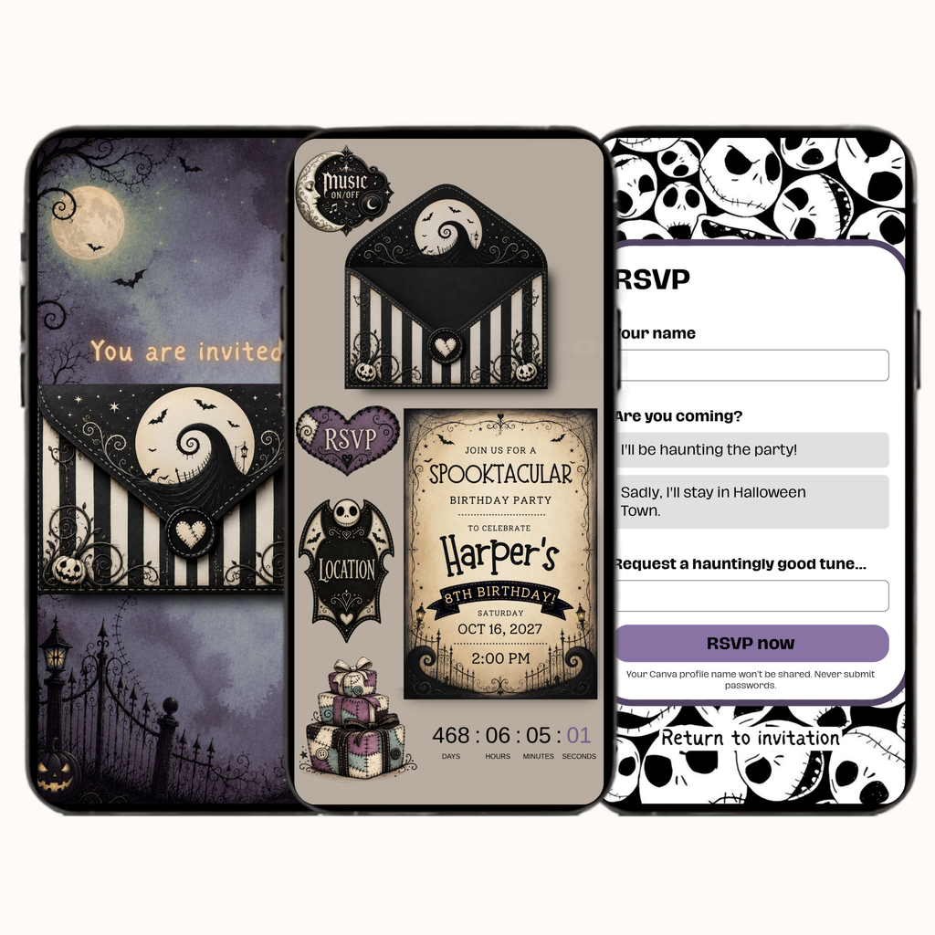Coraline Birthday Invitation