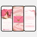 Pink & Gold Quinceañera Interactive Invitation