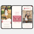 Blush, Ivory & Sage Quinceañera Interactive Invitation (English & Spanish)