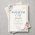 Fourth of July Celebration Invitation | Editable Canva Template
