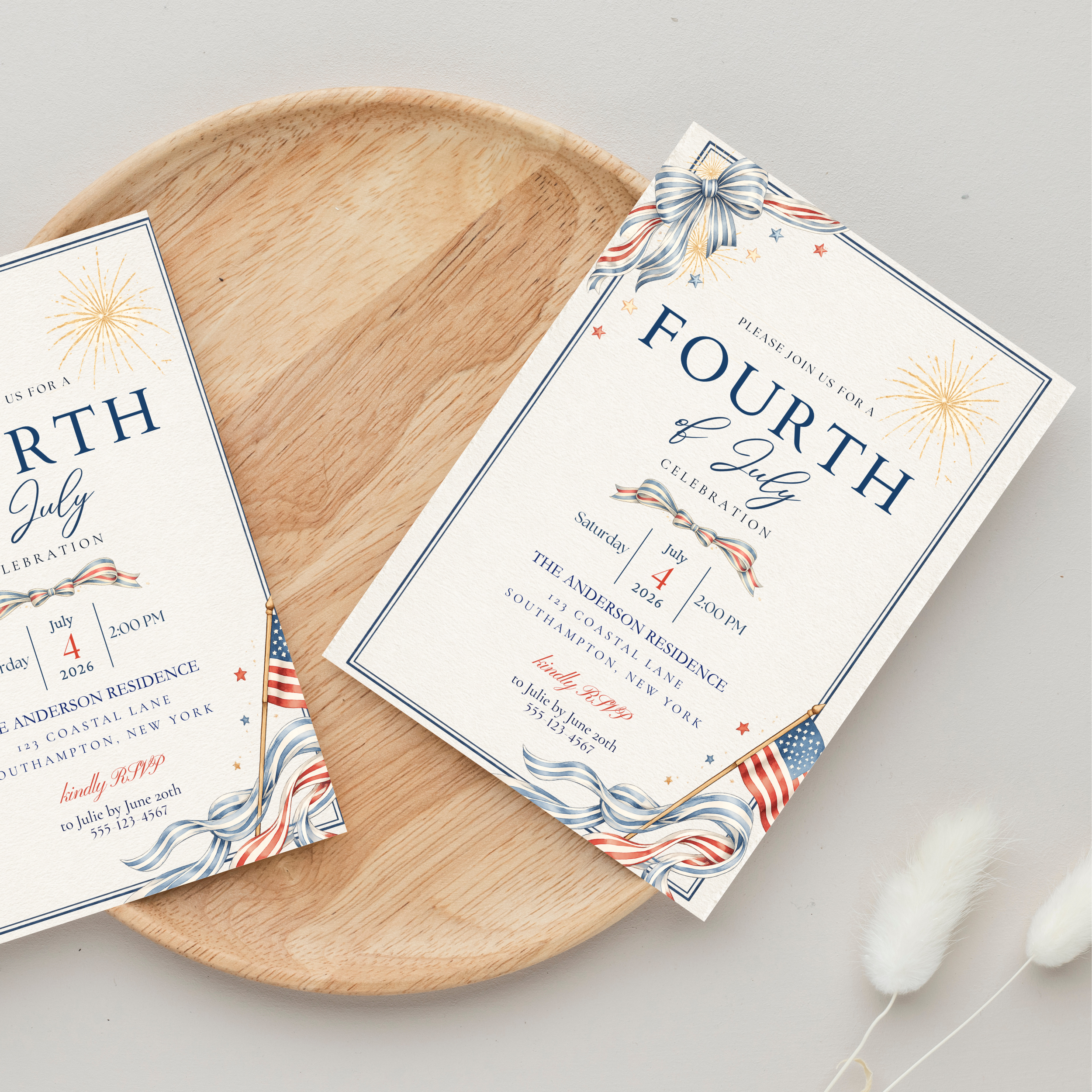 Fourth of July Celebration Invitation | Editable Canva Template