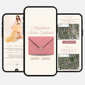 Champagne & Blush Quinceañera Interactive Invitation (English & Spanish)