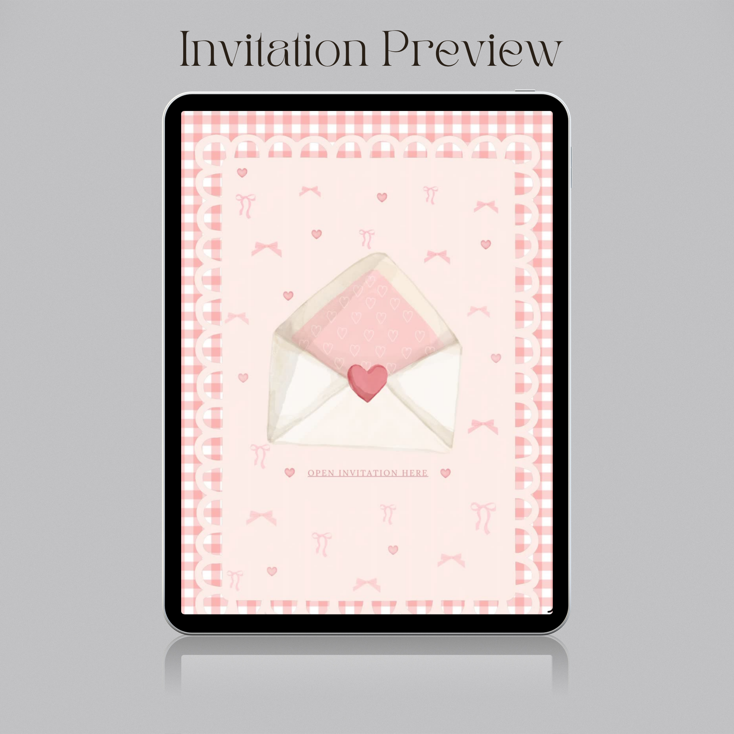 Pink Coquette Baby Shower Interactive Invitation | Editable Canva Template