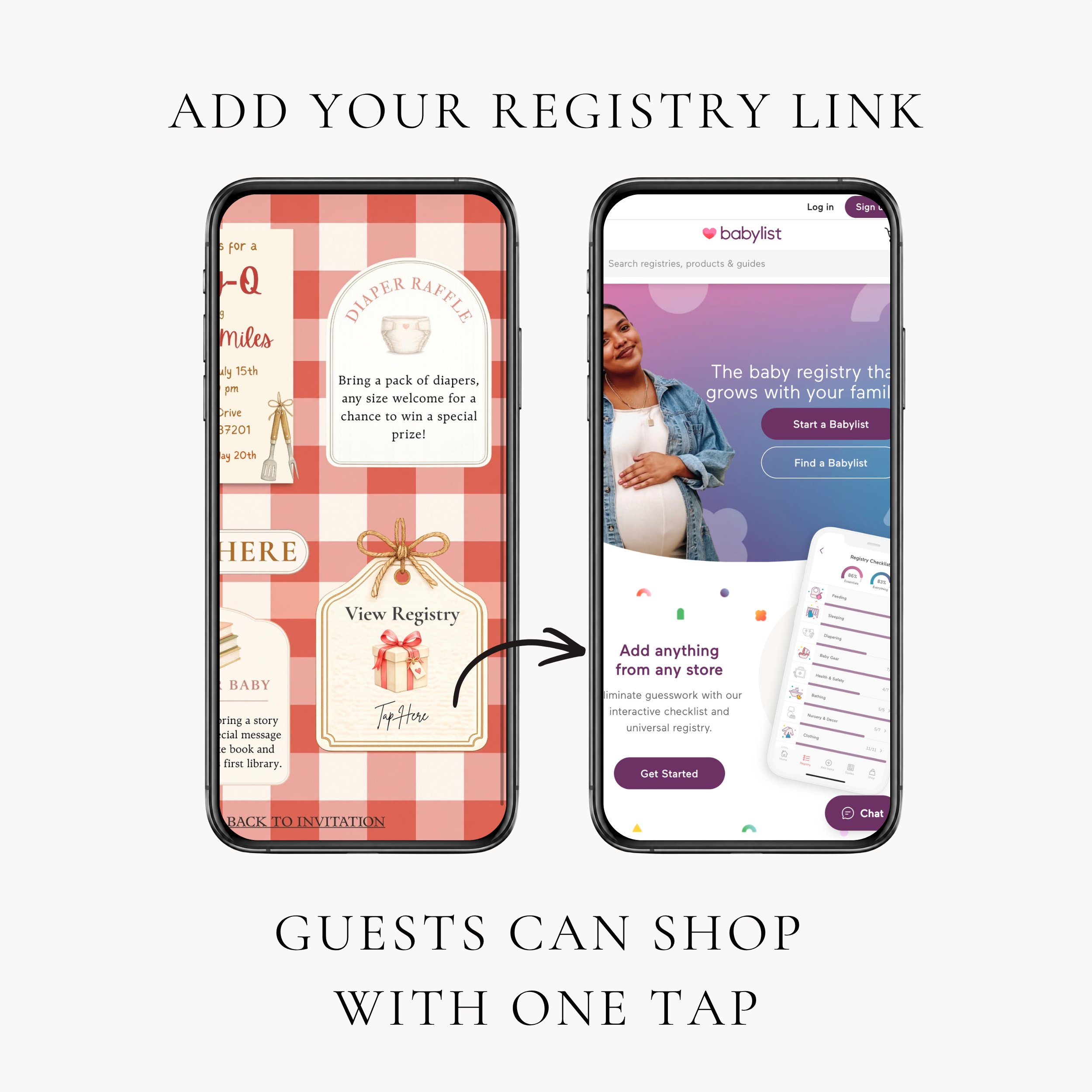 Baby-Q Baby Shower Interactive Invitation | Editable Canva Template