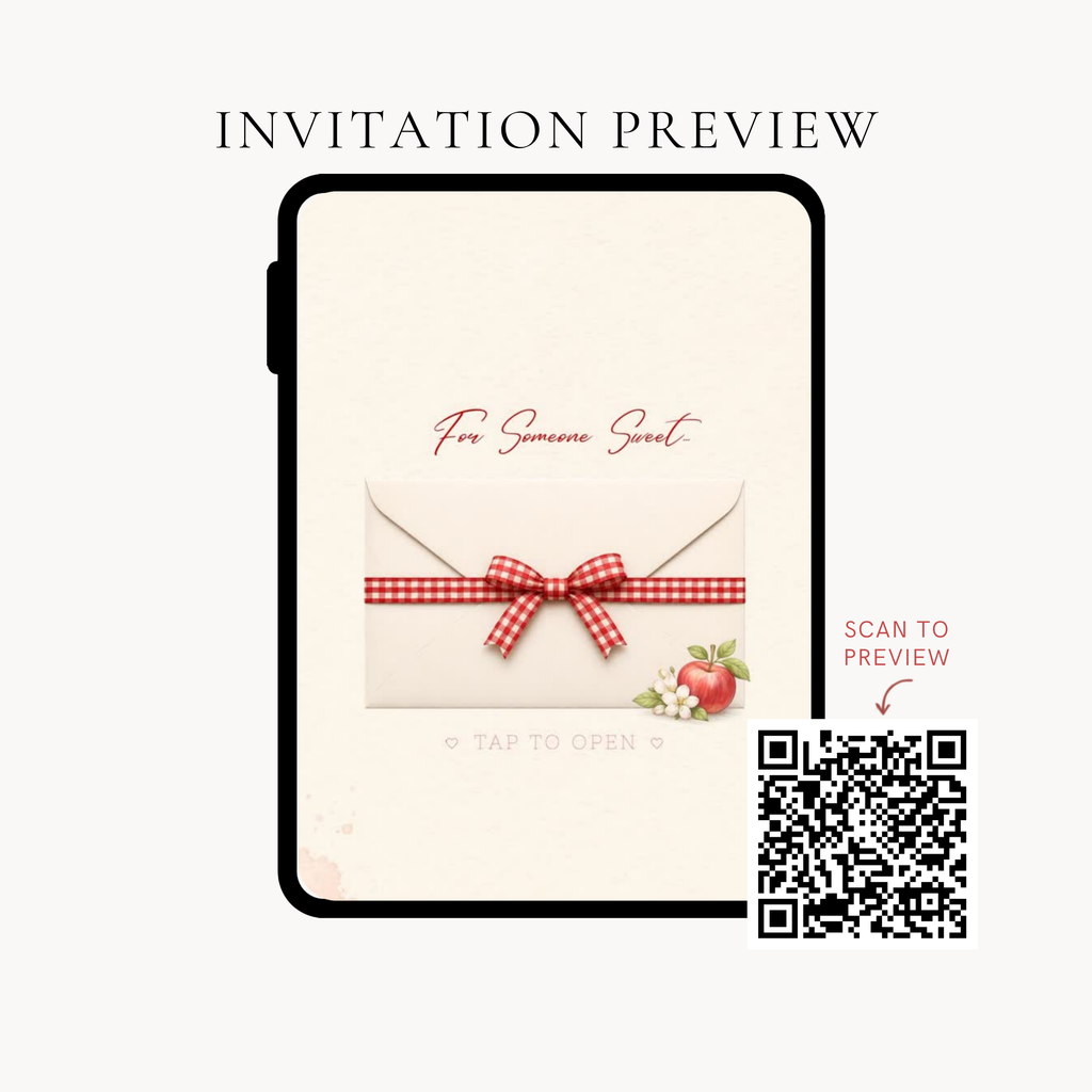 Apple of My Eye Baby Shower Interactive Invitation | Editable Canva Template