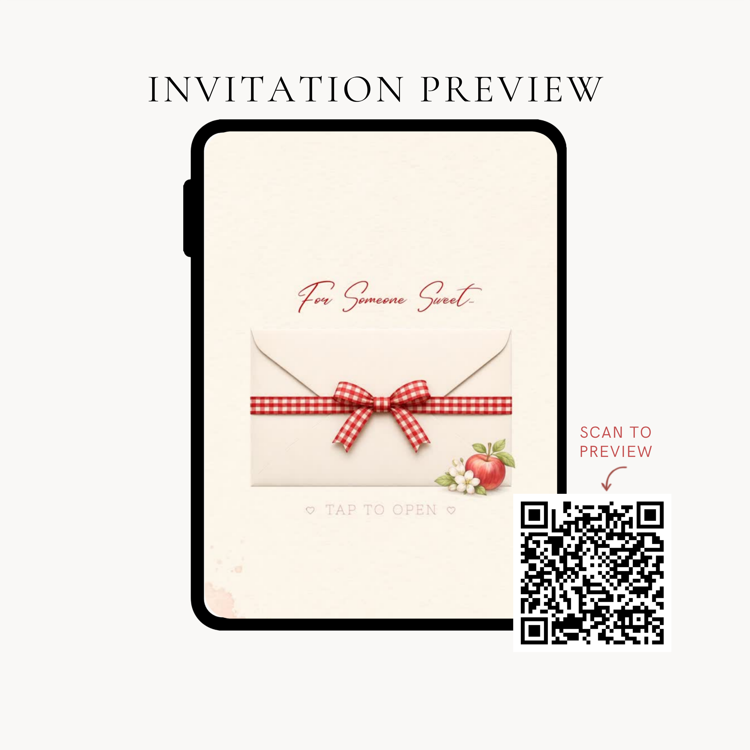 Apple of My Eye Baby Shower Interactive Invitation | Editable Canva Template