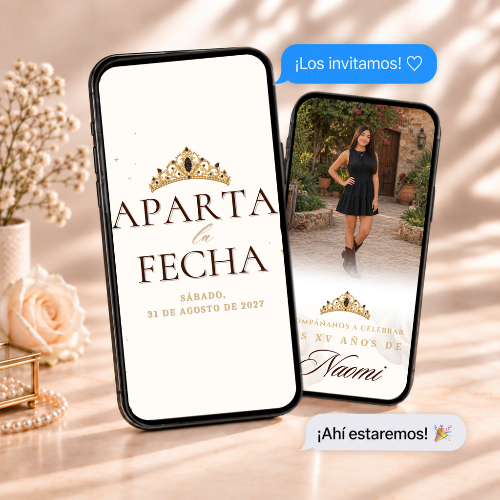 Vaquera Quinceañera Save the Date (Spanish)
