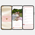 Light Pink & Gold Quinceañera Interactive Invitation