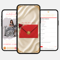 Red & Gold Quinceañera Interactive Invitation (Spanish)