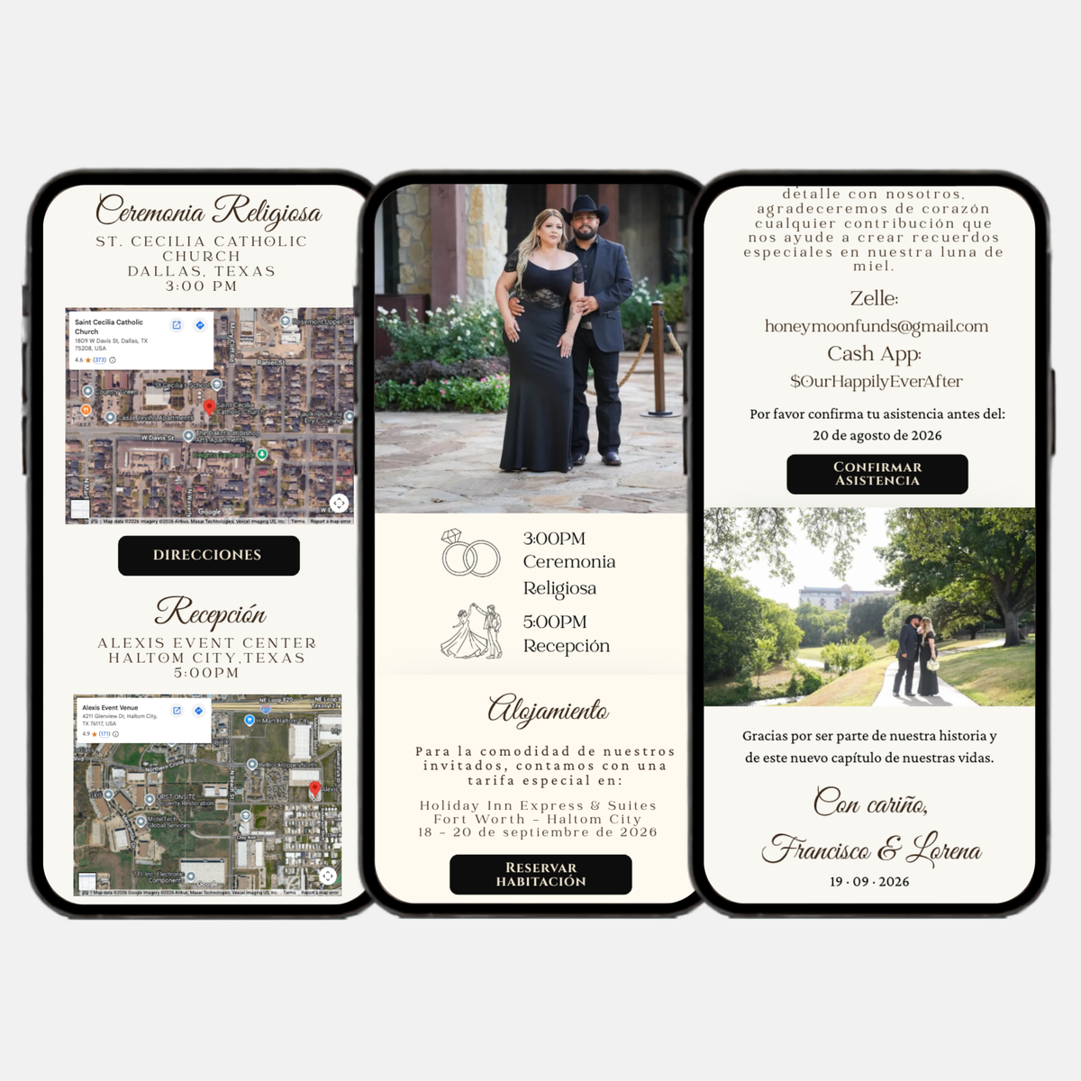 Elegant Black & Ivory Wedding (Spanish)