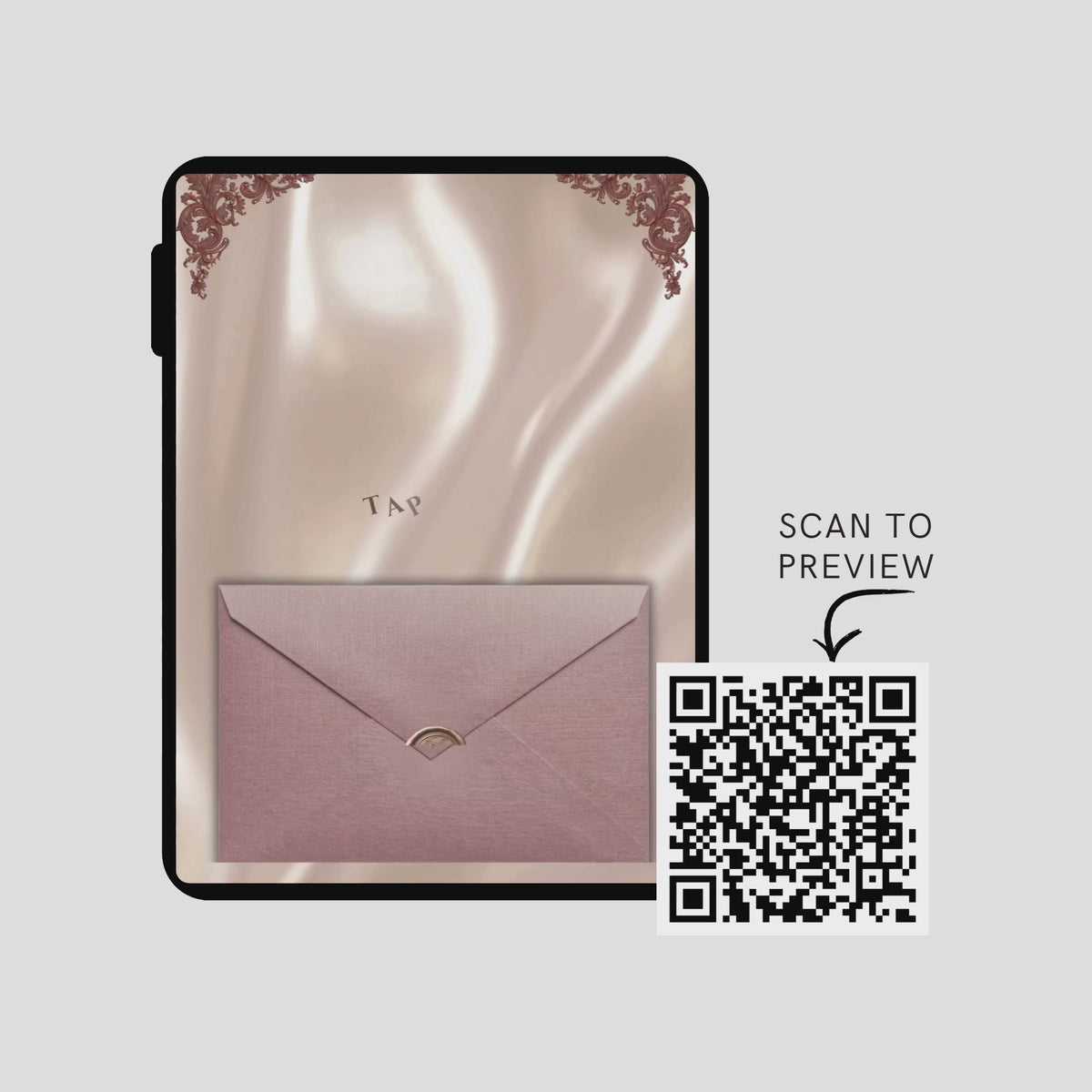 Blush Rose Quinceañera Interactive Invitation